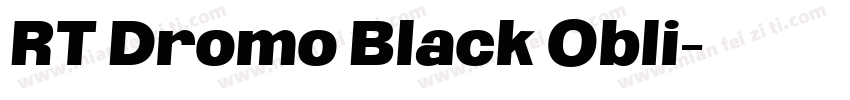 RT Dromo Black Obli字体转换
